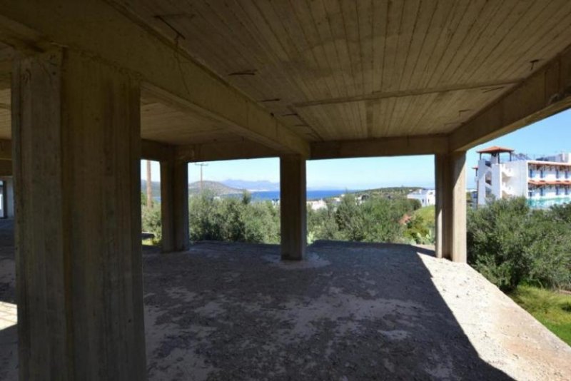 Istro Kreta, Istro: Unfertiges Gebäude mit offenem Meerblick von allen Zimmern zu verkaufen - Rohbau Haus kaufen